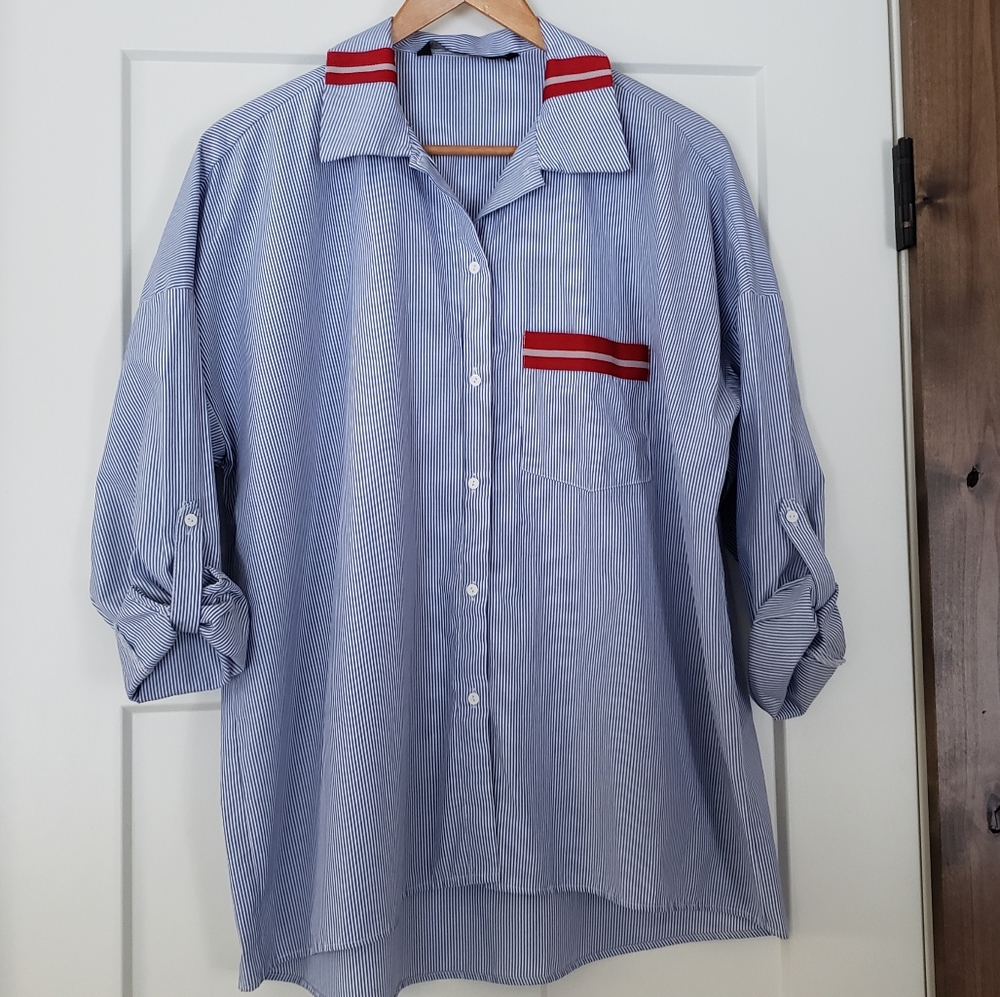 Zara Oversized Blouse Small